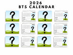 Bts wall calendar