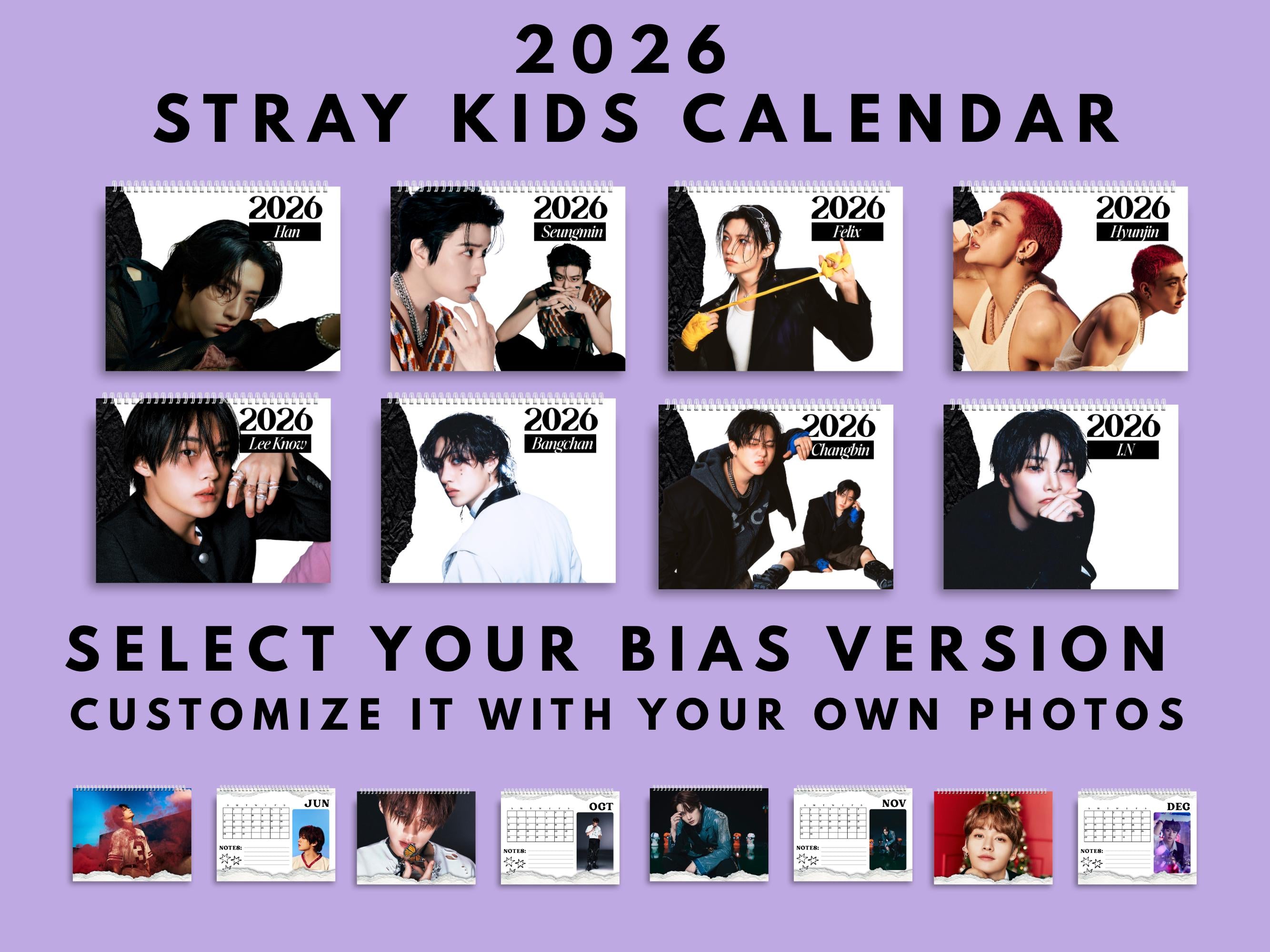 Custom 2026 Lee know Stray kids calendar