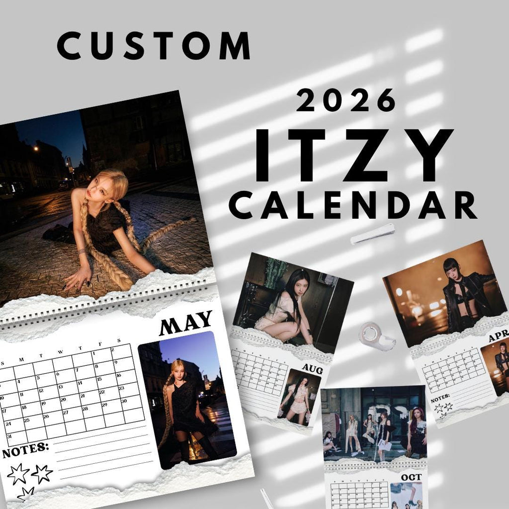 Custom Itzy 2026 wall calendar