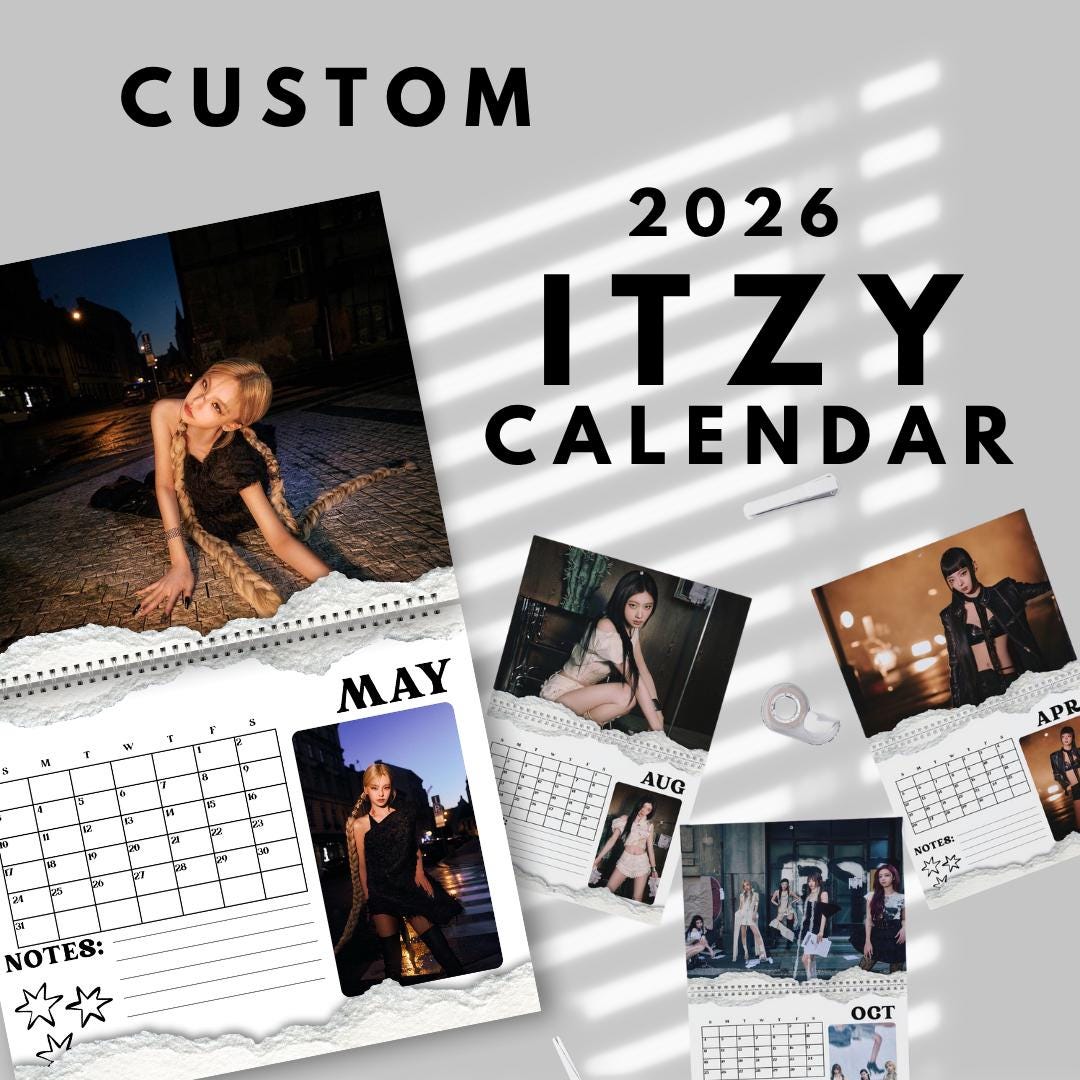 Custom Itzy 2026 wall calendar