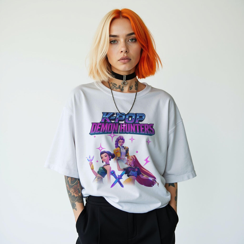 Kpop Demon Hunters T Shirt, Comfort Colors Tee, Huntrix Girl Shirt, Gift for Kpop Fan, Mira Rumi Joey, Idol Group, Huntrix Merch