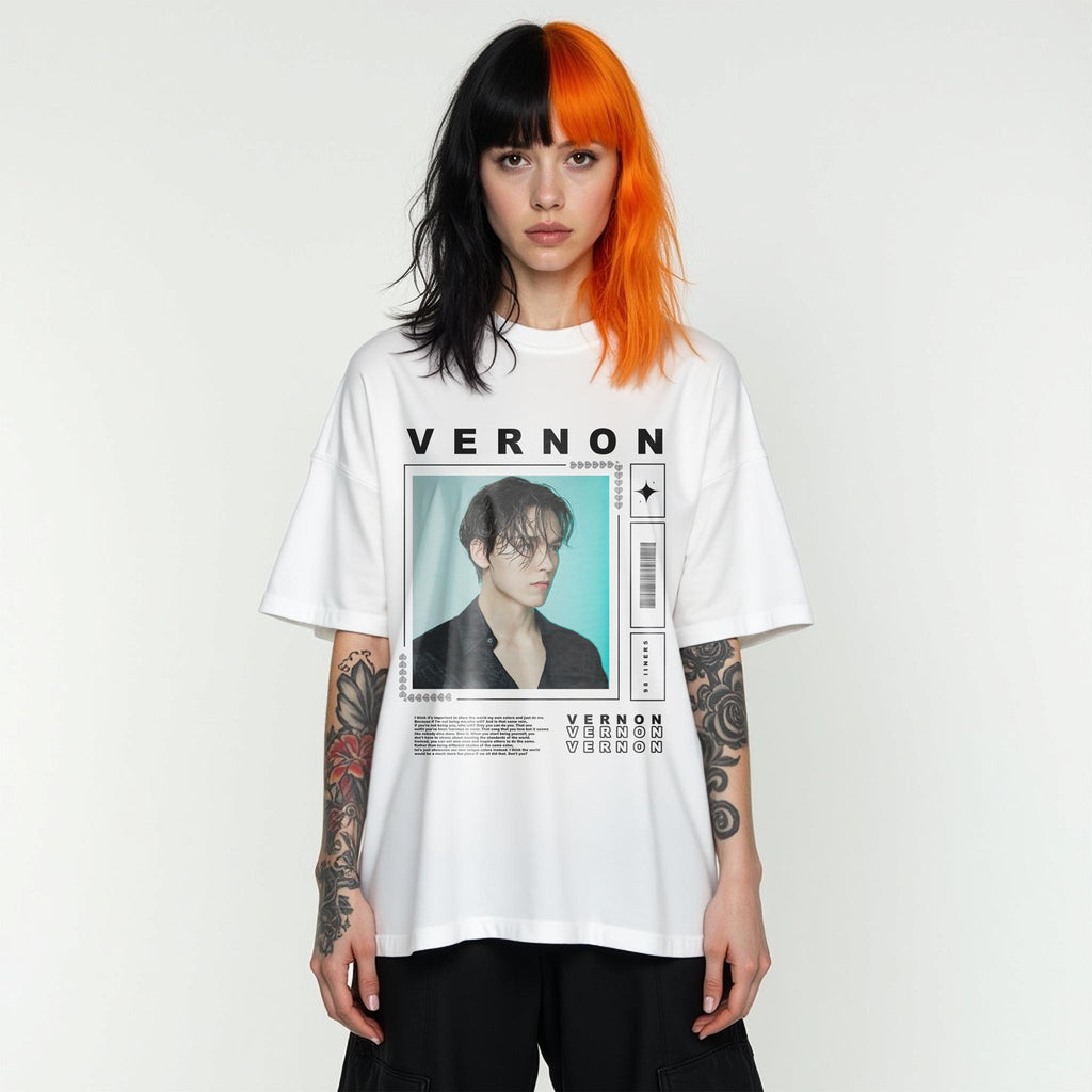 Vernon Seventeen Kpop Shirt: Vintage Graphic Tee for Carats