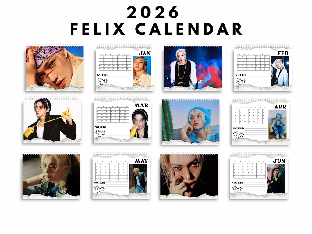 Custom 2026 Felix Stray kids calendar