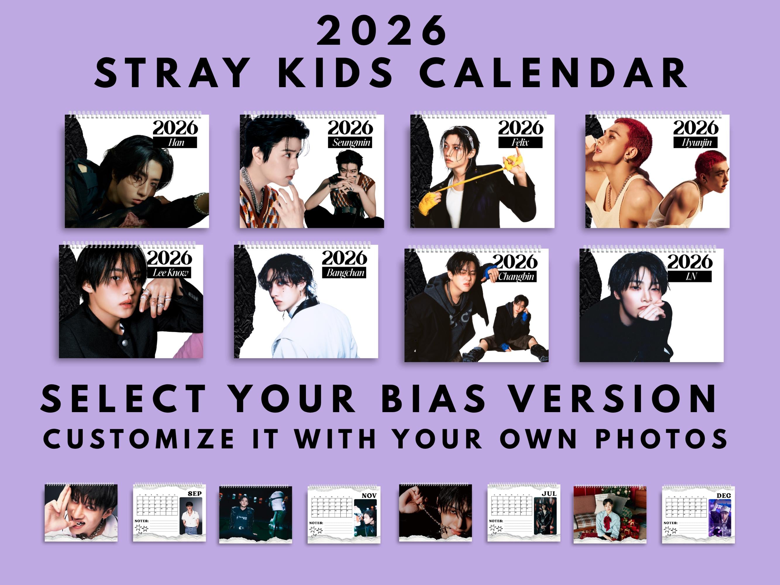 Custom 2026 Bangchan Stray kids calendar