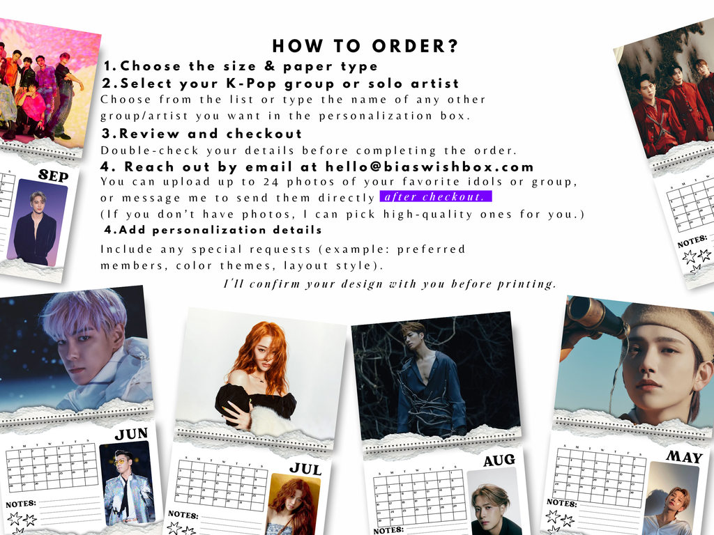 Custom Kpop Idol Notebook: Ruled Line Spiral Notebook