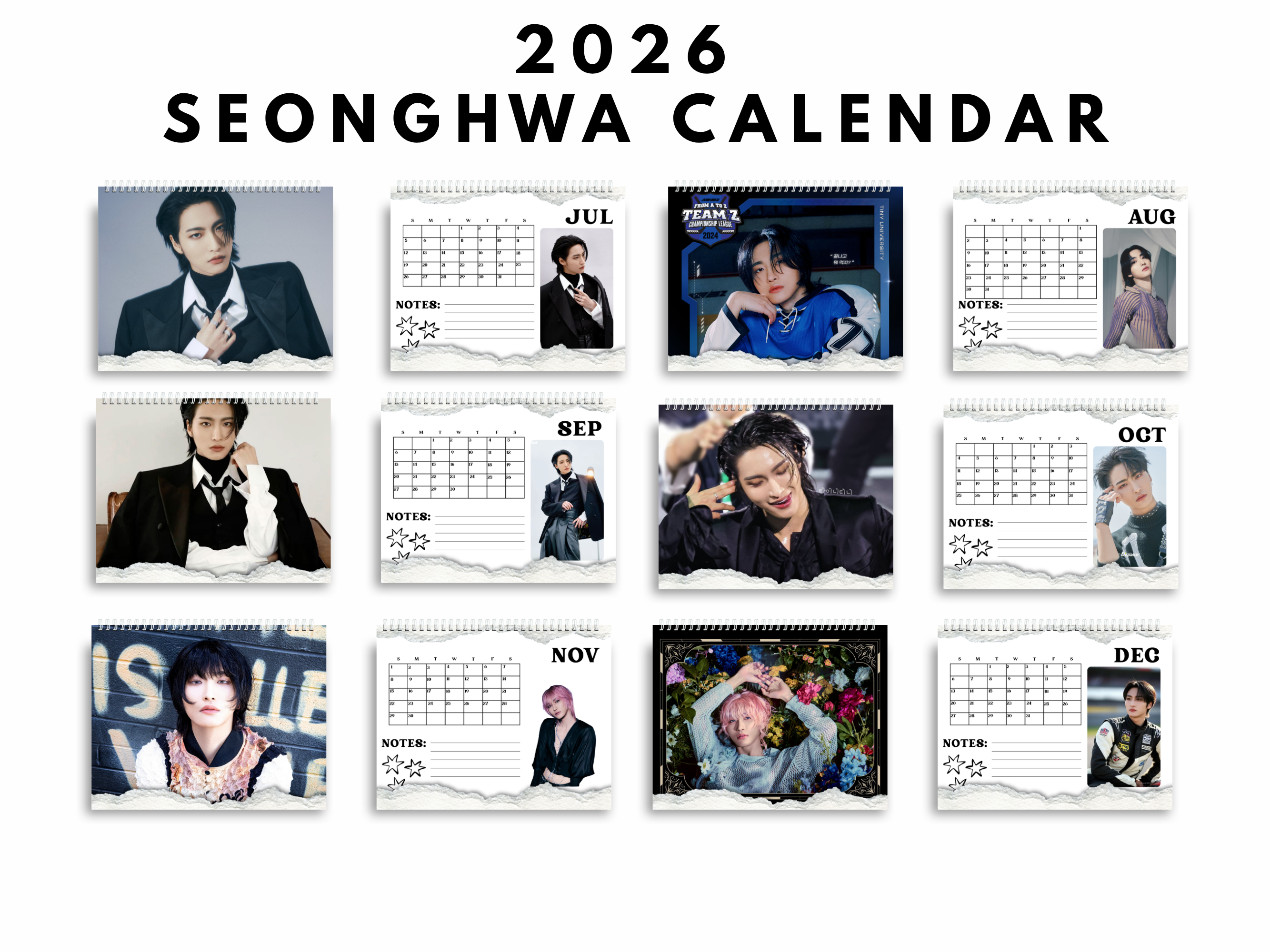 Custom Seonghwa 2026 calendar
