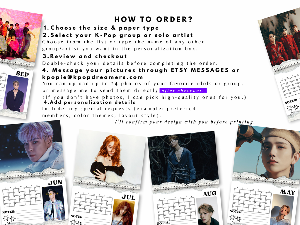 Custom 2026 Bts Jimin calendar for army , for kpop fans