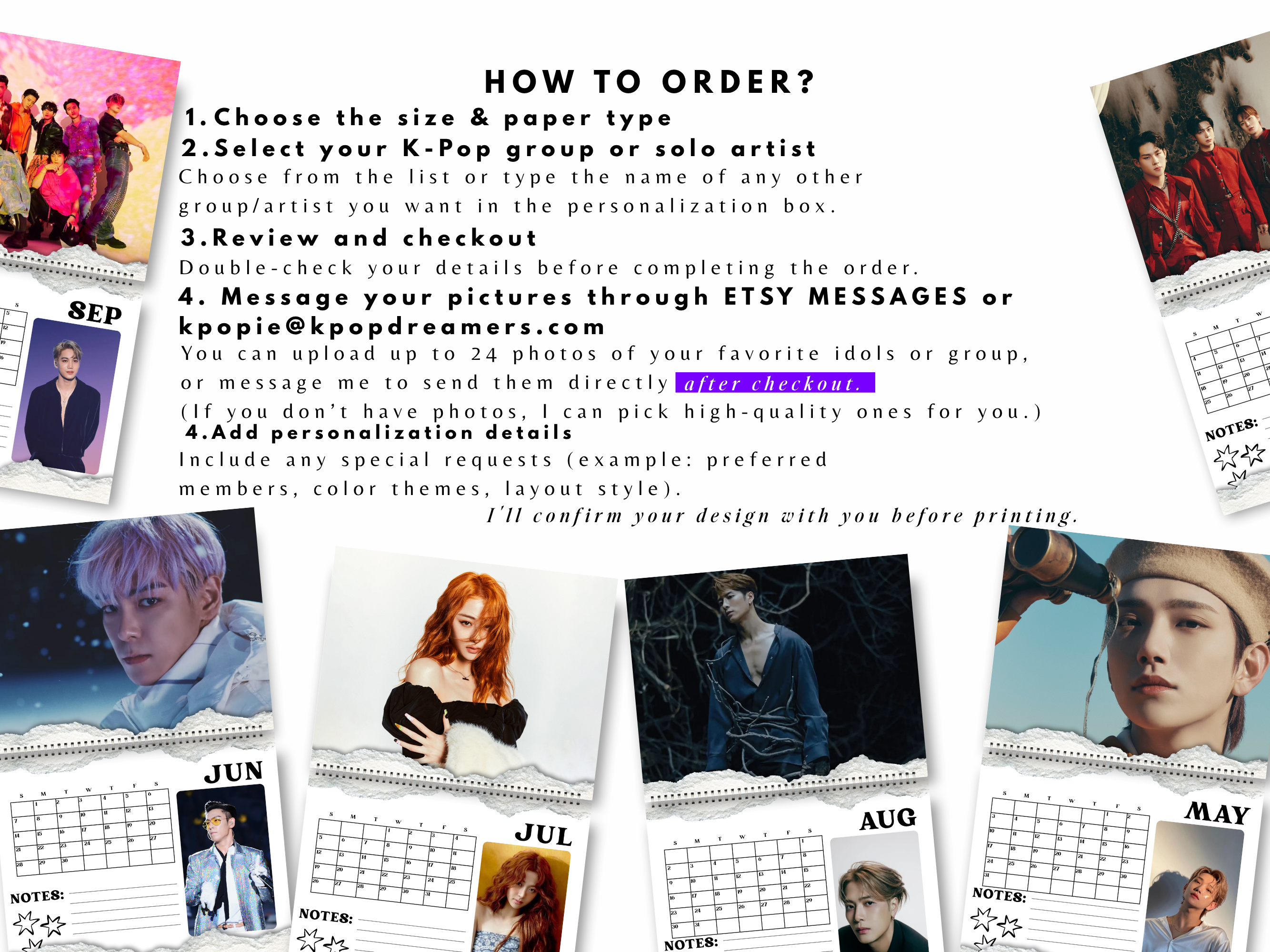 Custom 2026 Bts Jimin calendar for army , for kpop fans