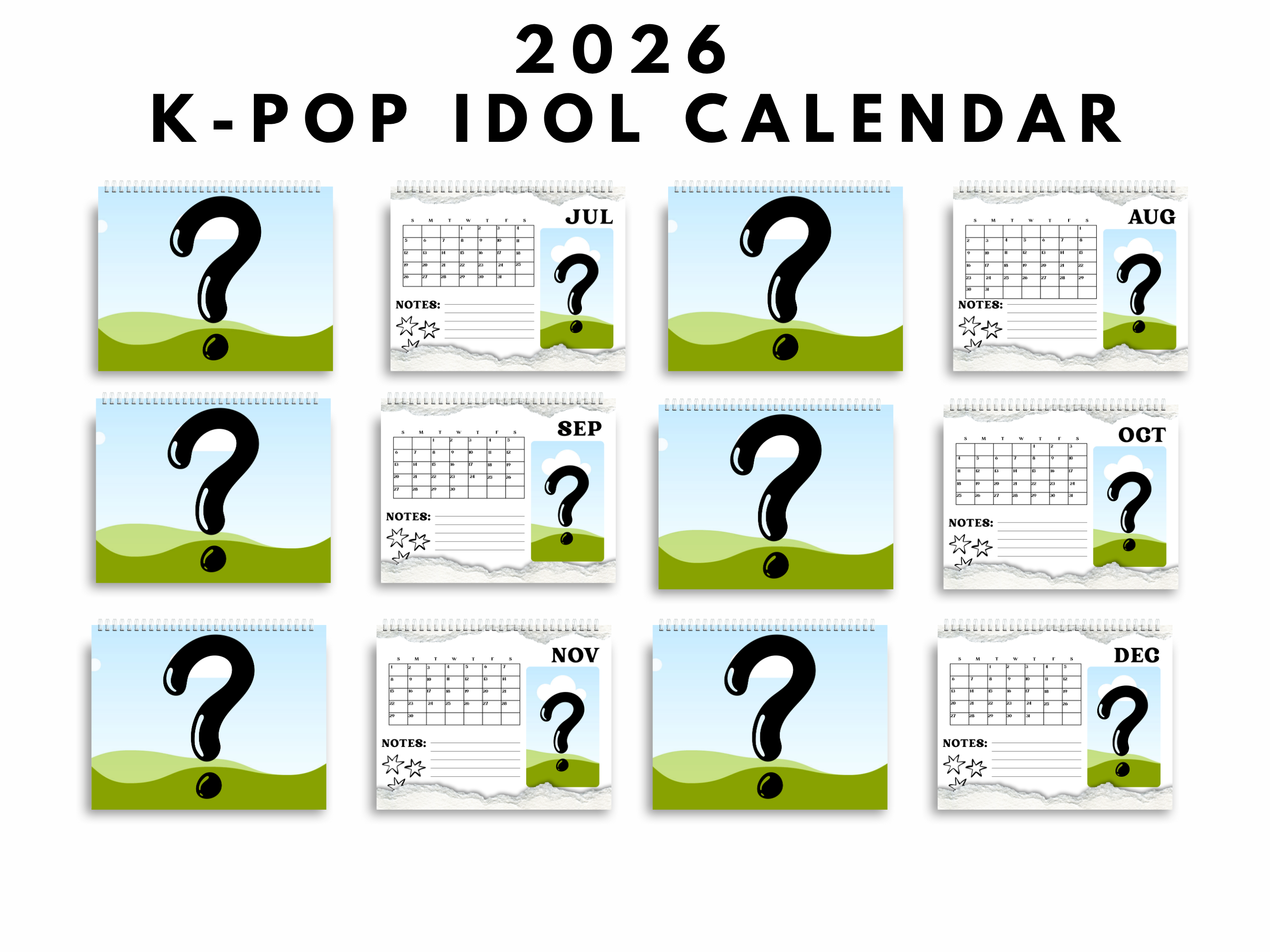Custom 2026 Bts v calendar for army , for kpop fans