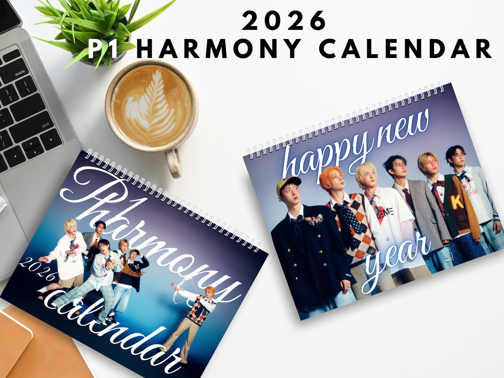 P1 harmony calendar 2026 , wall calendar for kpop fans