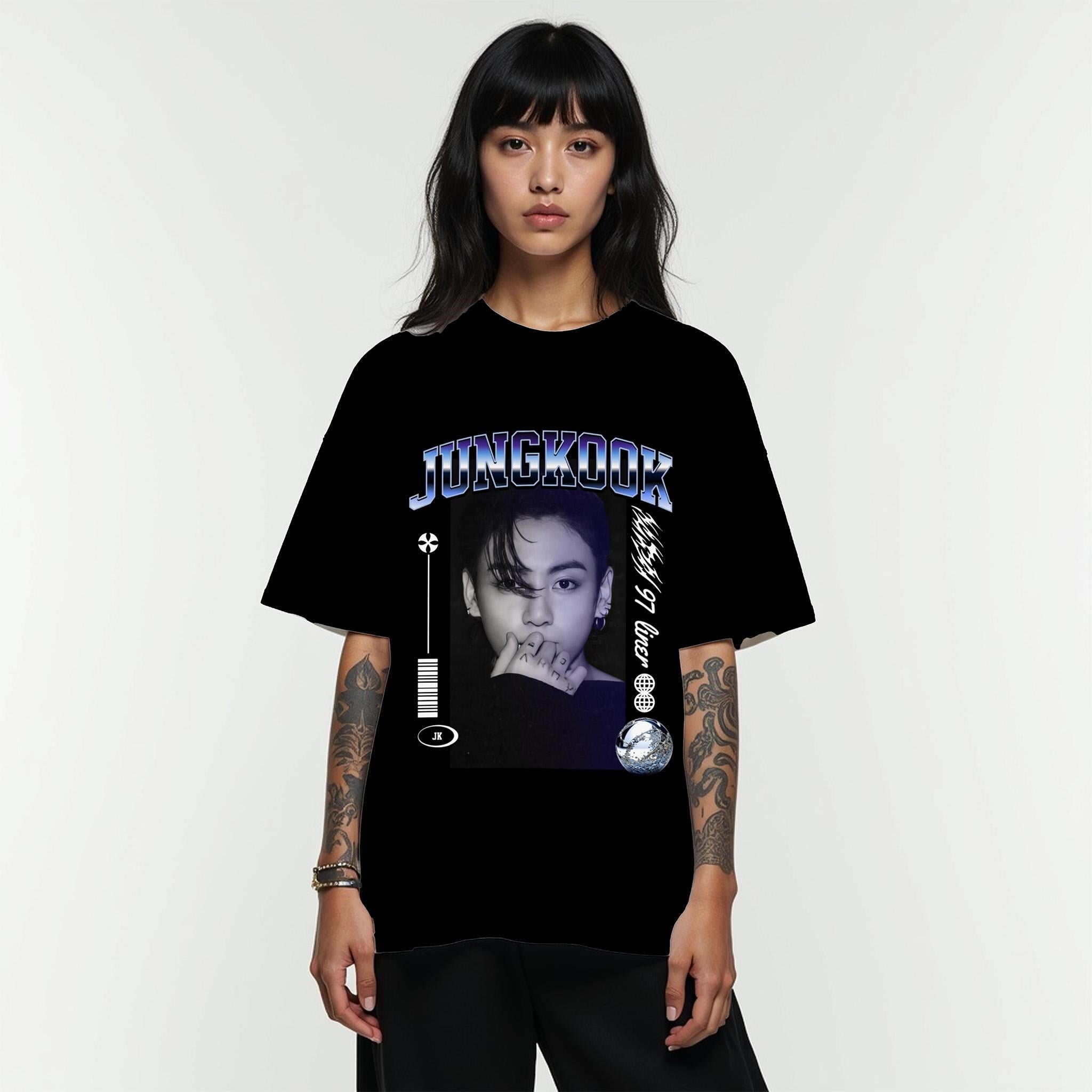Customizable Kpop Shirt: 5 Photo Design, Soft Cotton Tee