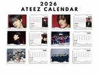 Custom 2026 Ateez wall Calendar