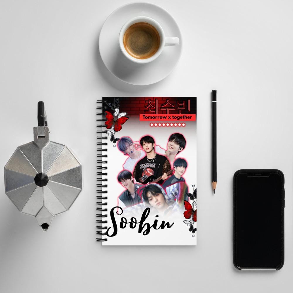 Custom Kpop Idol Notebook: Ruled Line Spiral Notebook
