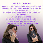 CUSTOMIZABLE Kpop Bias Phone Case, Kpop Aesthetic Phone Case, Custom Phone Cases, Personalized Phone Case