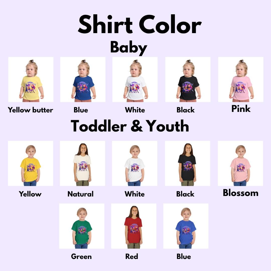 Custom Huntrix Demon Hunters T Shirts, First Day of Kindergarten Shirt, Back to School Outfit, Kids T Shirts, Birthday Gift for Kid