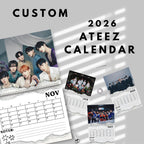 Custom 2026 Ateez wall Calendar