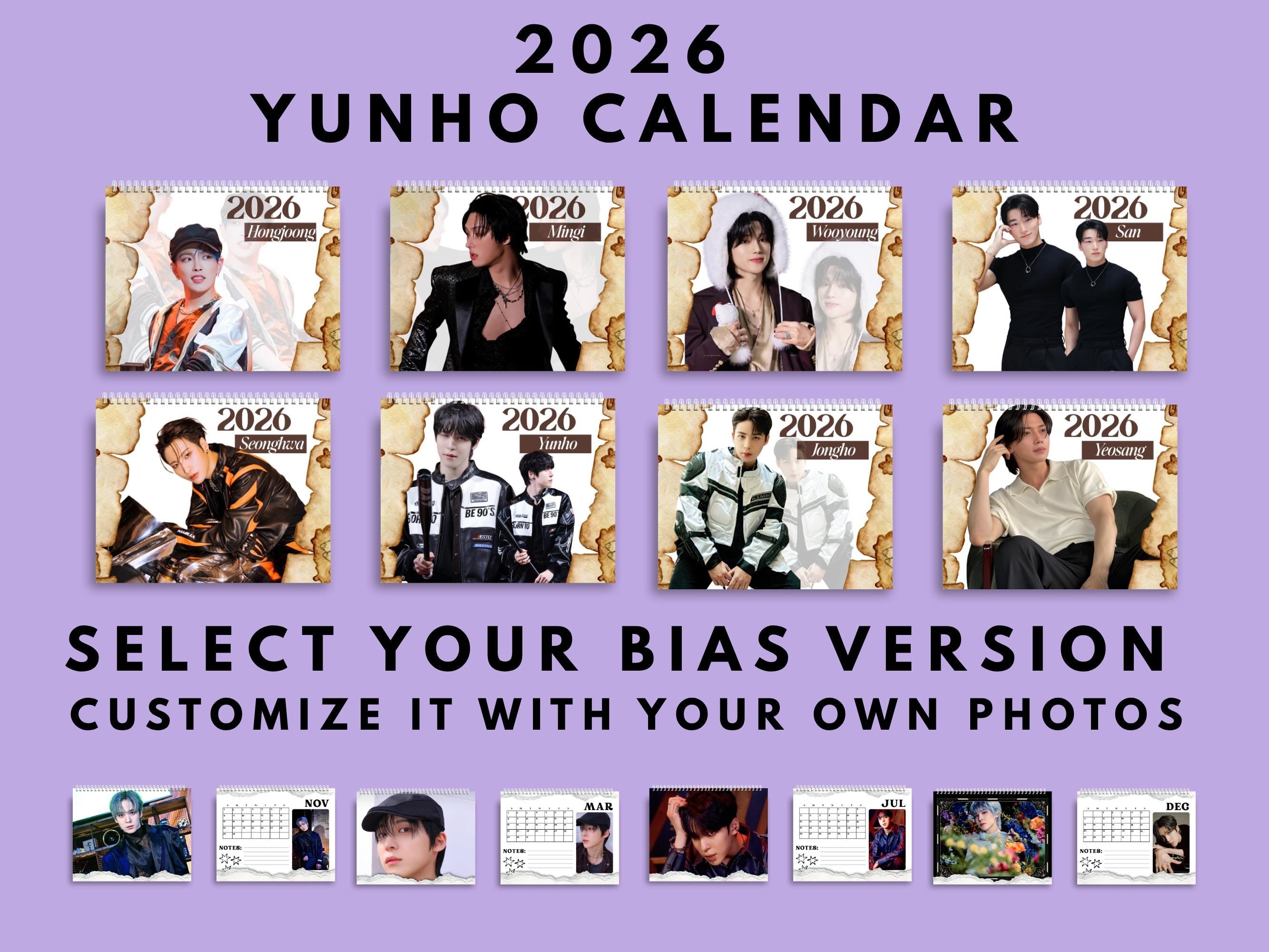 Custom Yunho Ateez Calendar