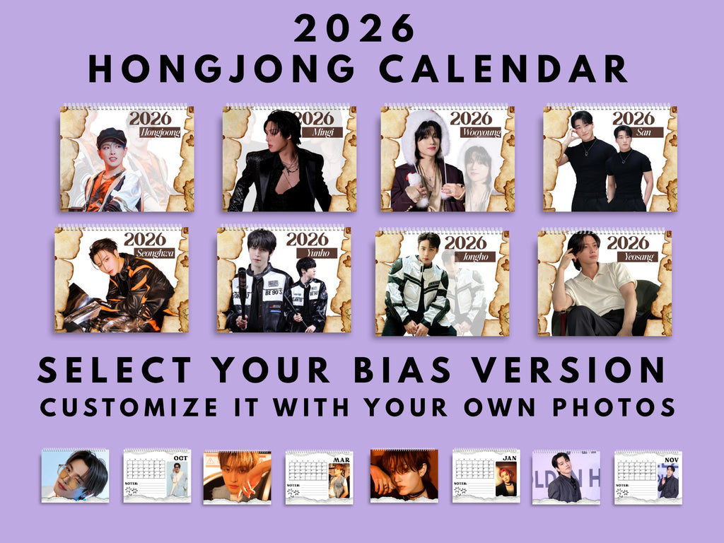Custom 2026 Hongjoong Ateez Calendar