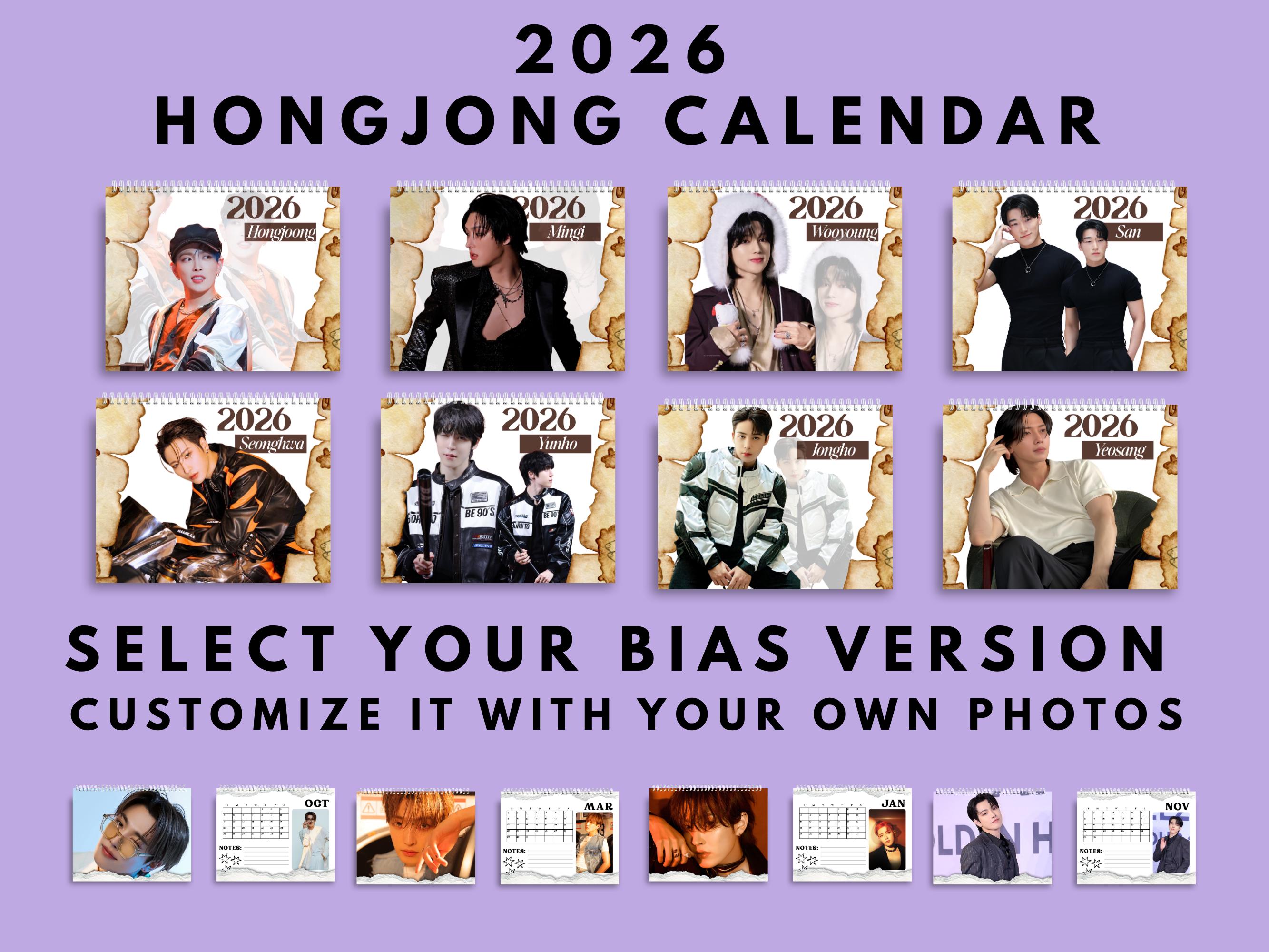Custom 2026 Hongjoong Ateez Calendar