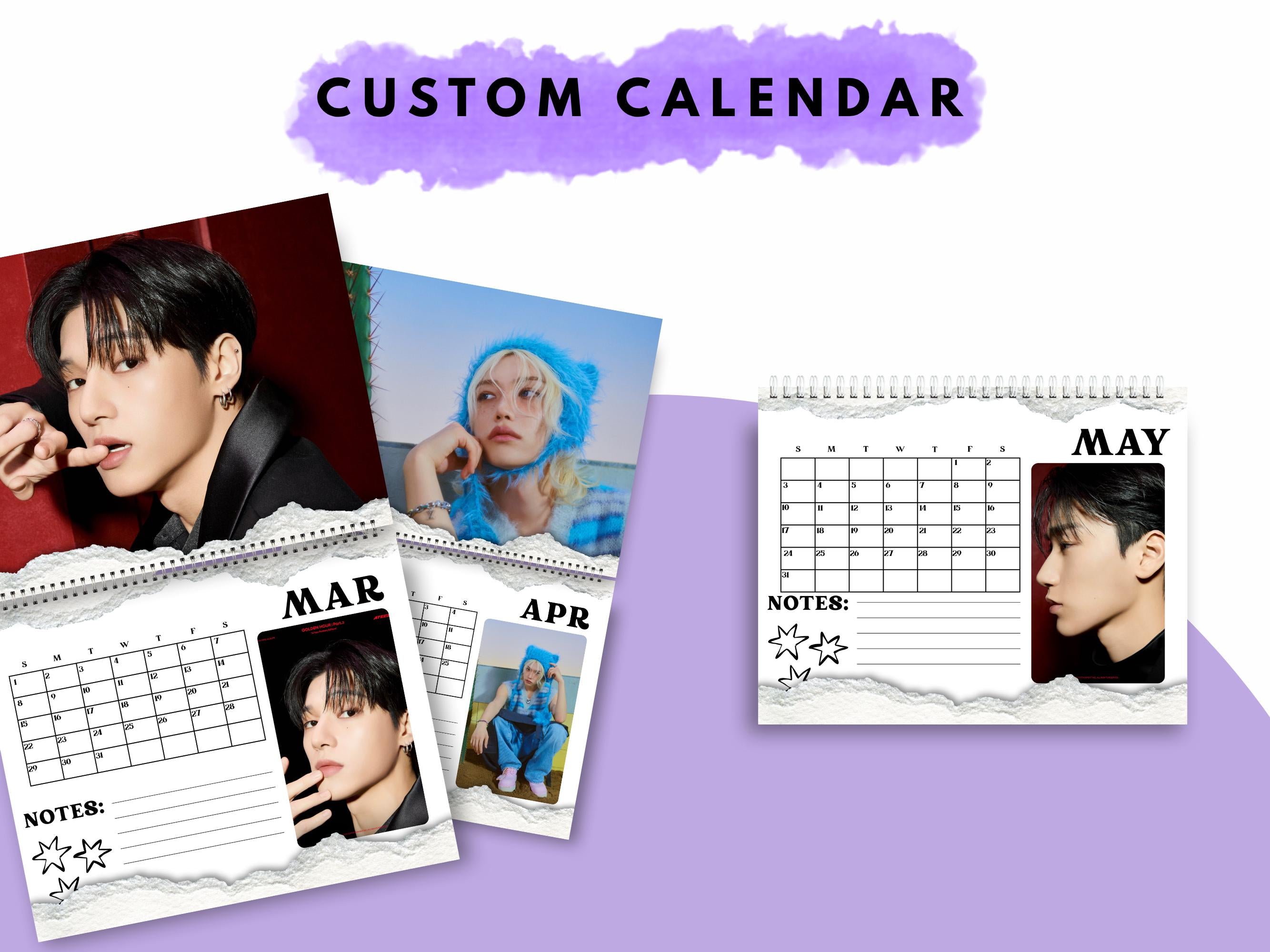 Custom 2026 Ateez wall Calendar