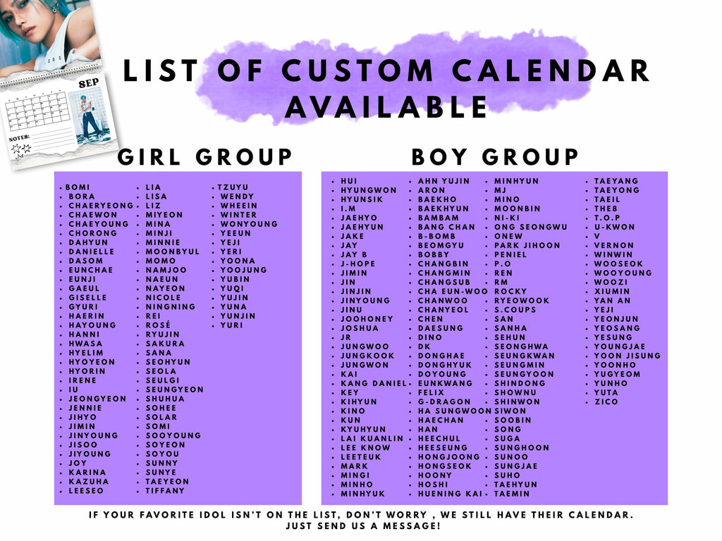 Huntrix 2026 Calendar