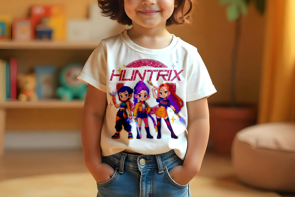 Custom Huntrix Demon Hunters T Shirts, First Day of Kindergarten Shirt, Back to School Outfit, Kids T Shirts, Birthday Gift for Kid