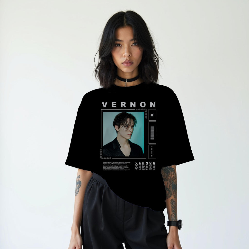 Vernon Seventeen Kpop Shirt: Vintage Graphic Tee for Carats