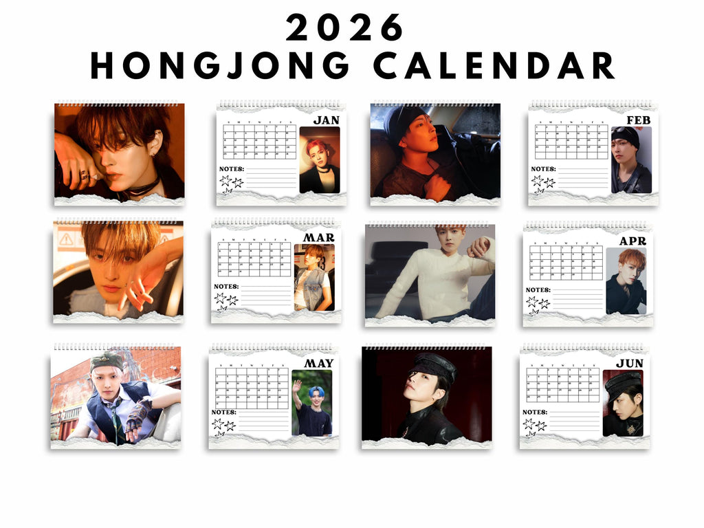 Custom 2026 Hongjoong Ateez Calendar