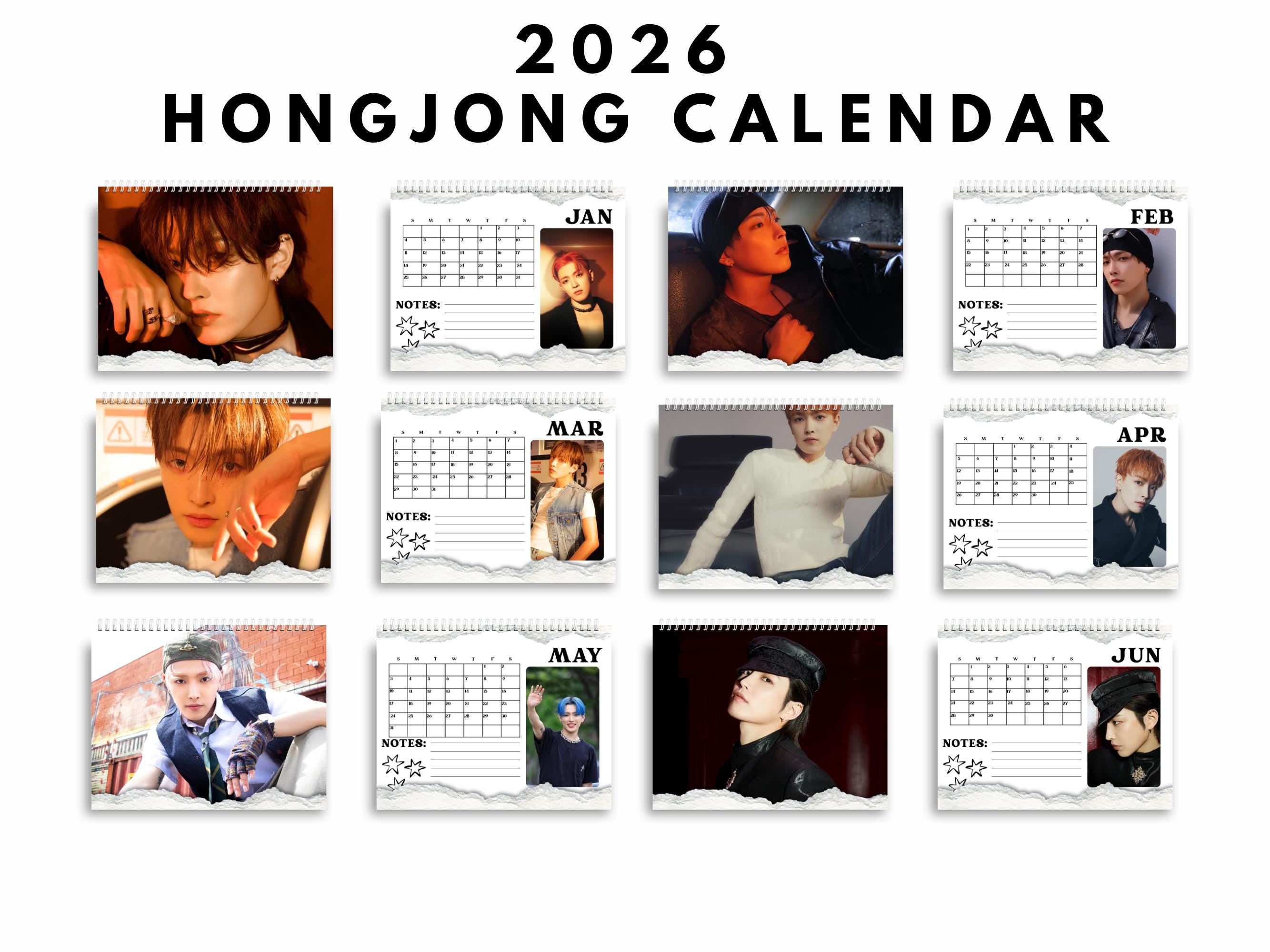 Custom 2026 Hongjoong Ateez Calendar