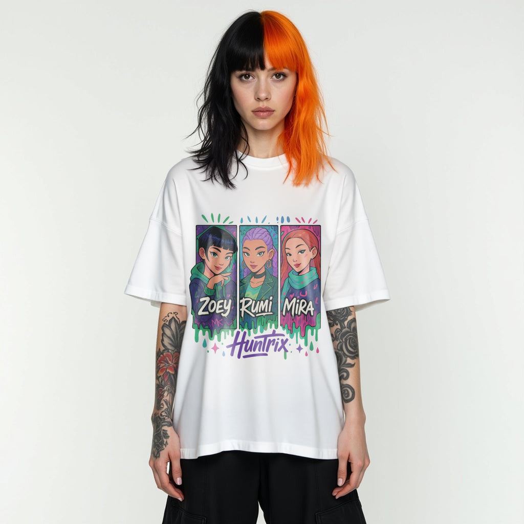 Kpop Demon Hunters T Shirt, Comfort Colors Tee, Huntrix Girl Shirt, Gift for Kpop Fan, Mira Rumi Joey, Idol Group, Huntrix Merch