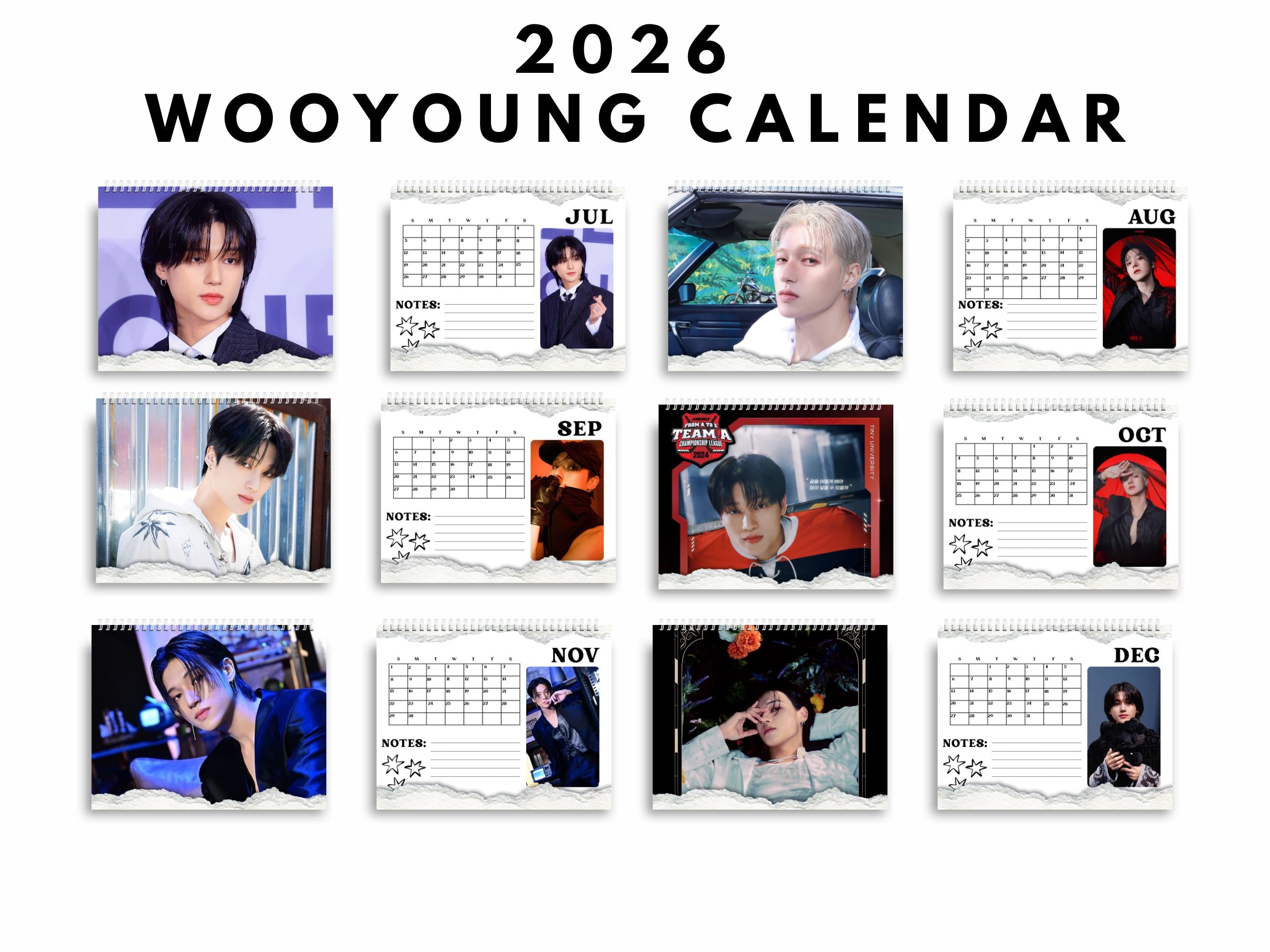Custom 2026 Wooyoung Calendar