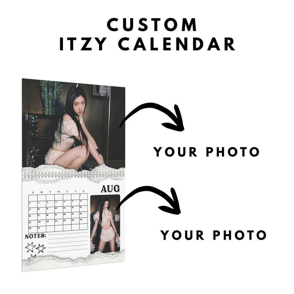Custom Itzy 2026 wall calendar
