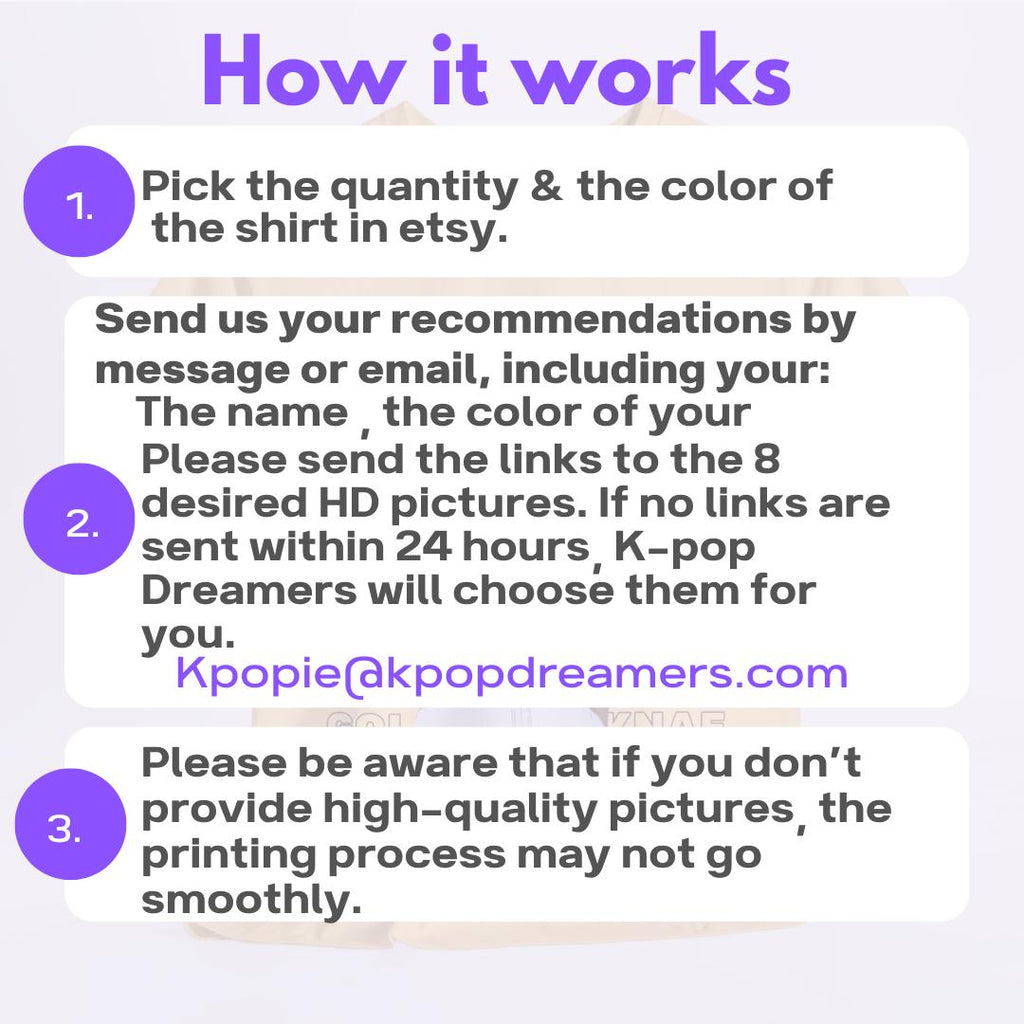 Custom K-Pop T-Shirt: Personalized Name & Design, US Cotton Tee