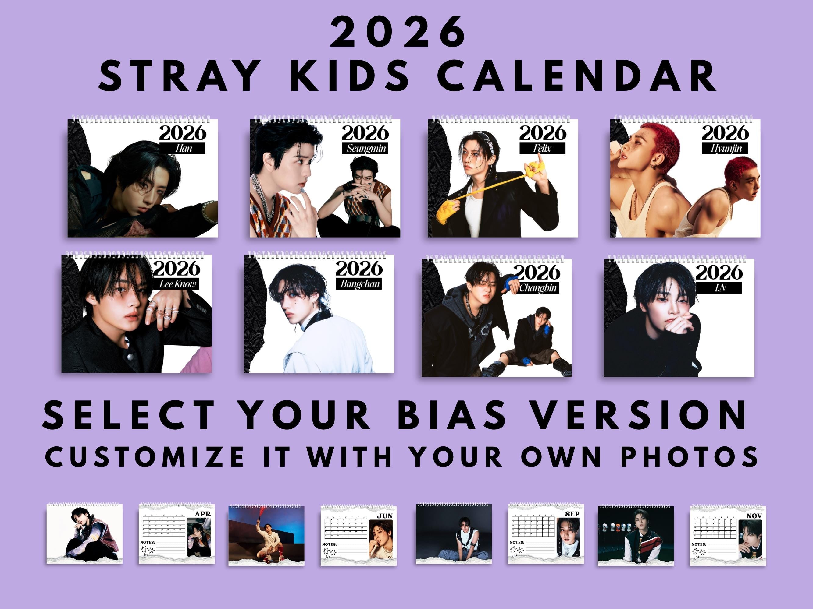 Custom 2026 Han Stray kids calendar