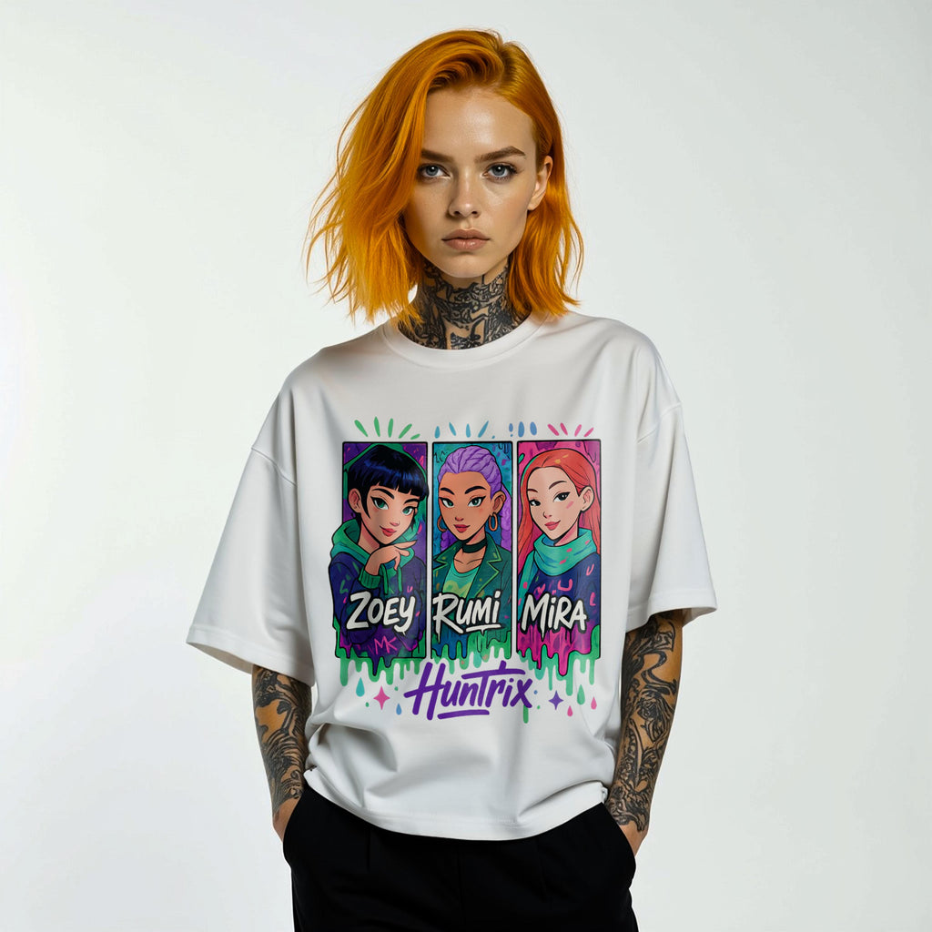 Kpop Demon Hunters T Shirt, Comfort Colors Tee, Huntrix Girl Shirt, Gift for Kpop Fan, Mira Rumi Joey, Idol Group, Huntrix Merch