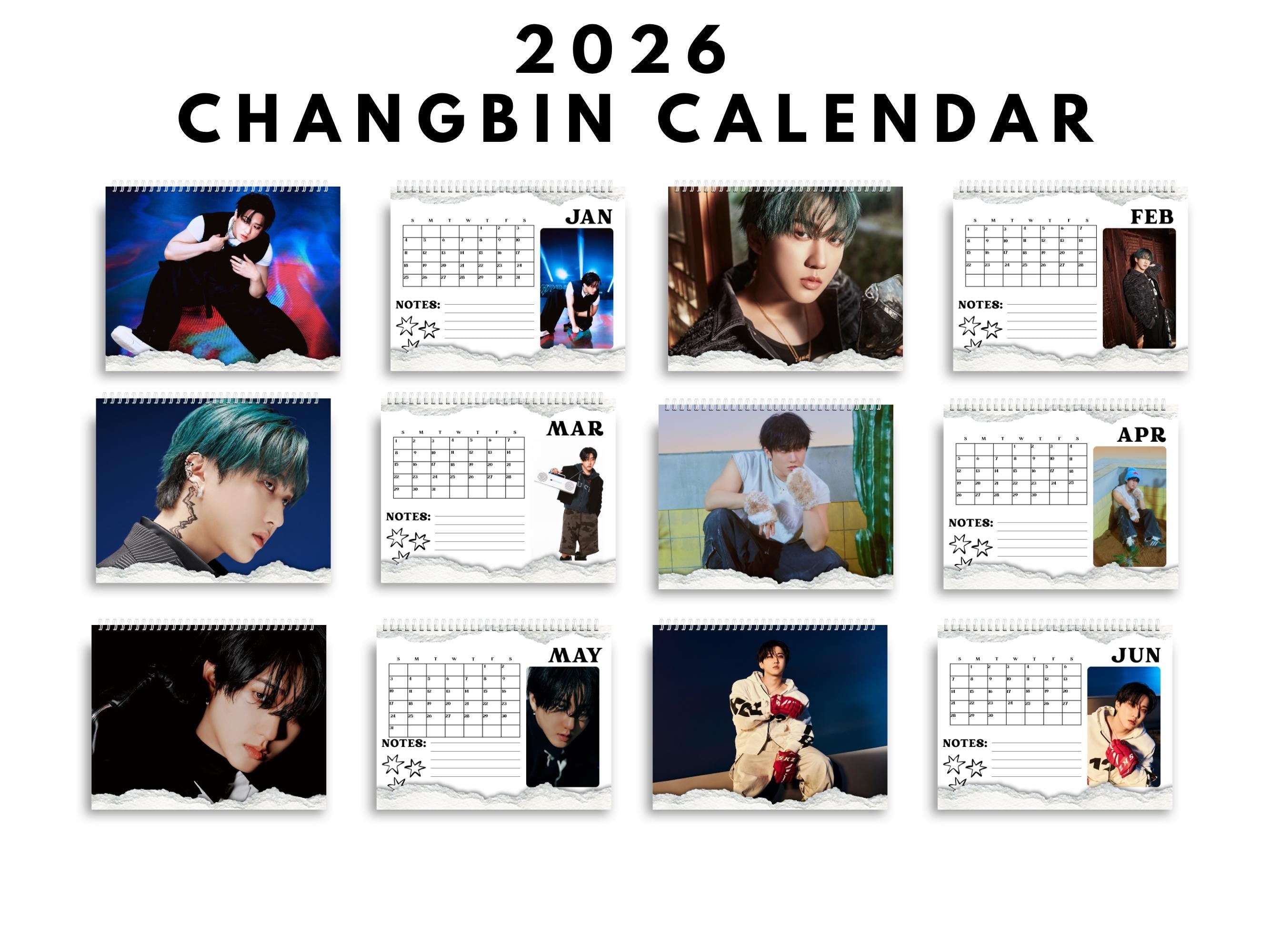 Custom 2026 Changbin Stray kids calendar