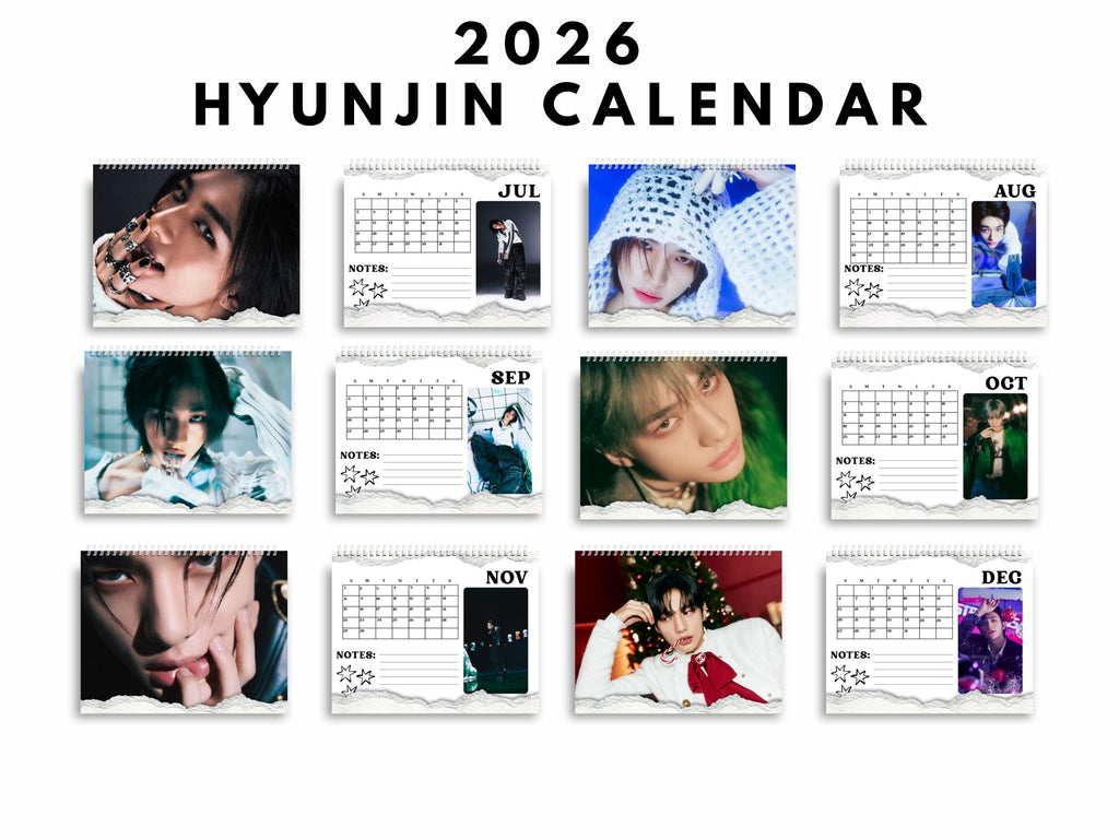 Custom 2026 Hyunjin Stray kids calendars