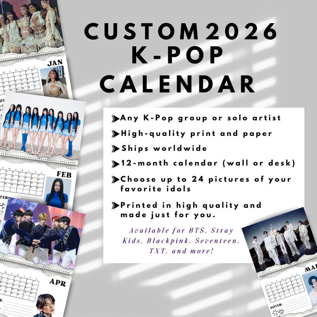 Custom 2026 K-Pop Calendar