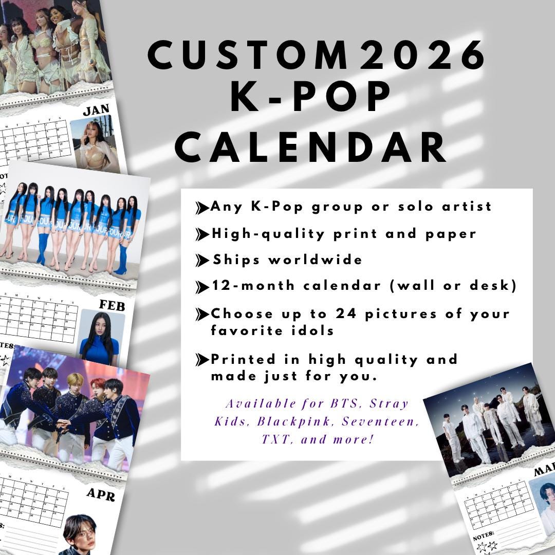 Custom 2026 K-Pop Calendar