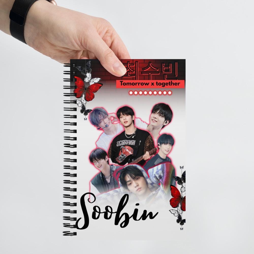 Custom Kpop Idol Notebook: Ruled Line Spiral Notebook