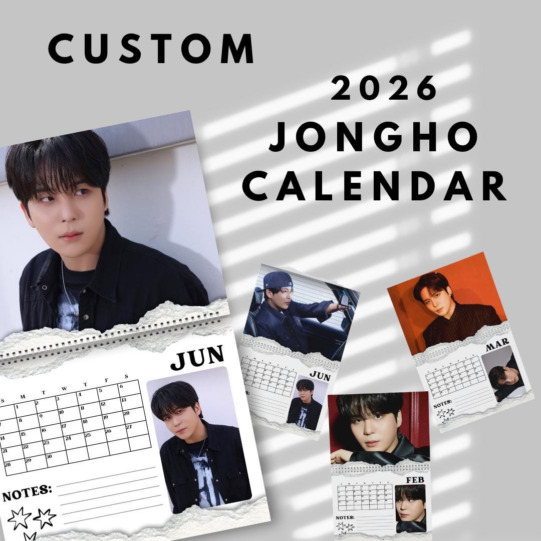 Custom 2026 Jongho calendar
