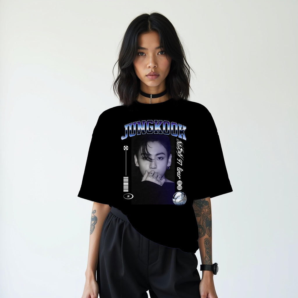 Customizable Kpop Shirt: 5 Photo Design, Soft Cotton Tee
