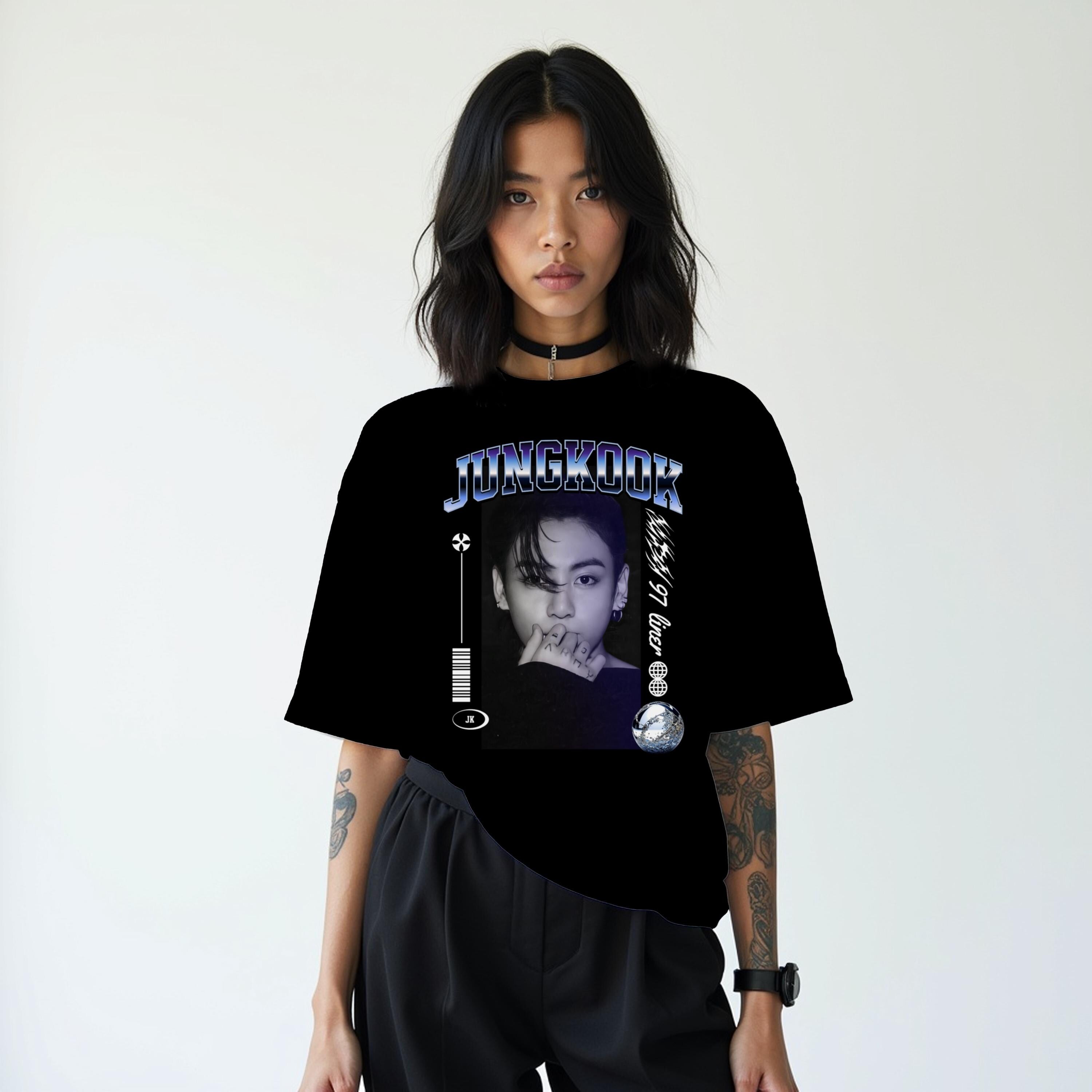 Customizable Kpop Shirt: 5 Photo Design, Soft Cotton Tee
