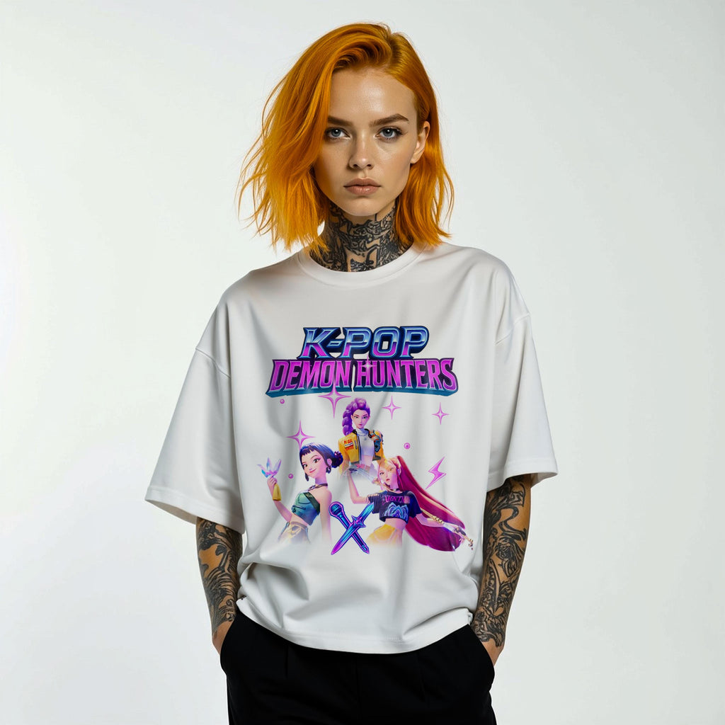 Kpop Demon Hunters T Shirt, Comfort Colors Tee, Huntrix Girl Shirt, Gift for Kpop Fan, Mira Rumi Joey, Idol Group, Huntrix Merch