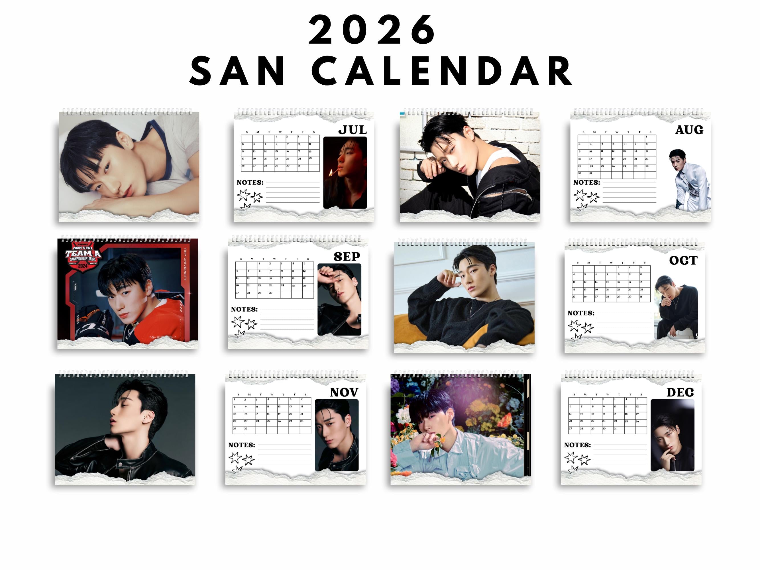 Custom San calendar  2026