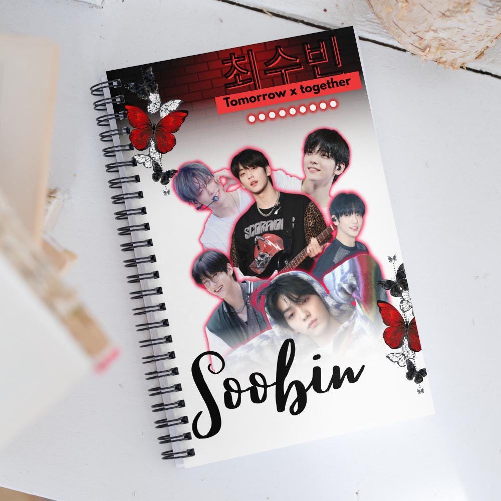 Custom Kpop Idol Notebook: Ruled Line Spiral Notebook