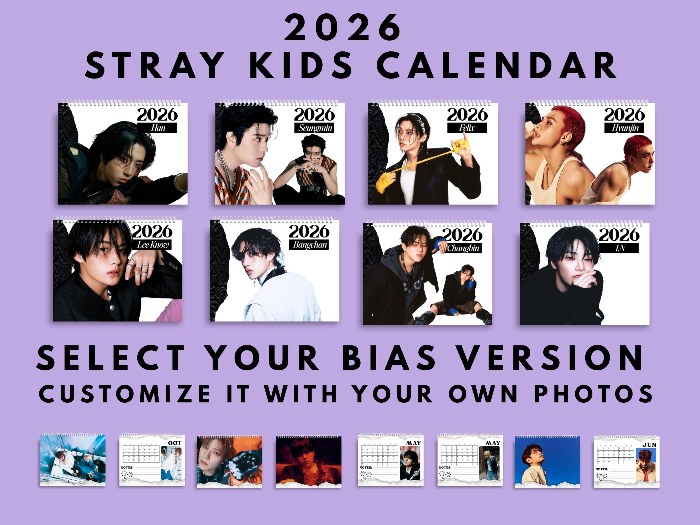 Custom 2026 Seungmin Stray kids calendar