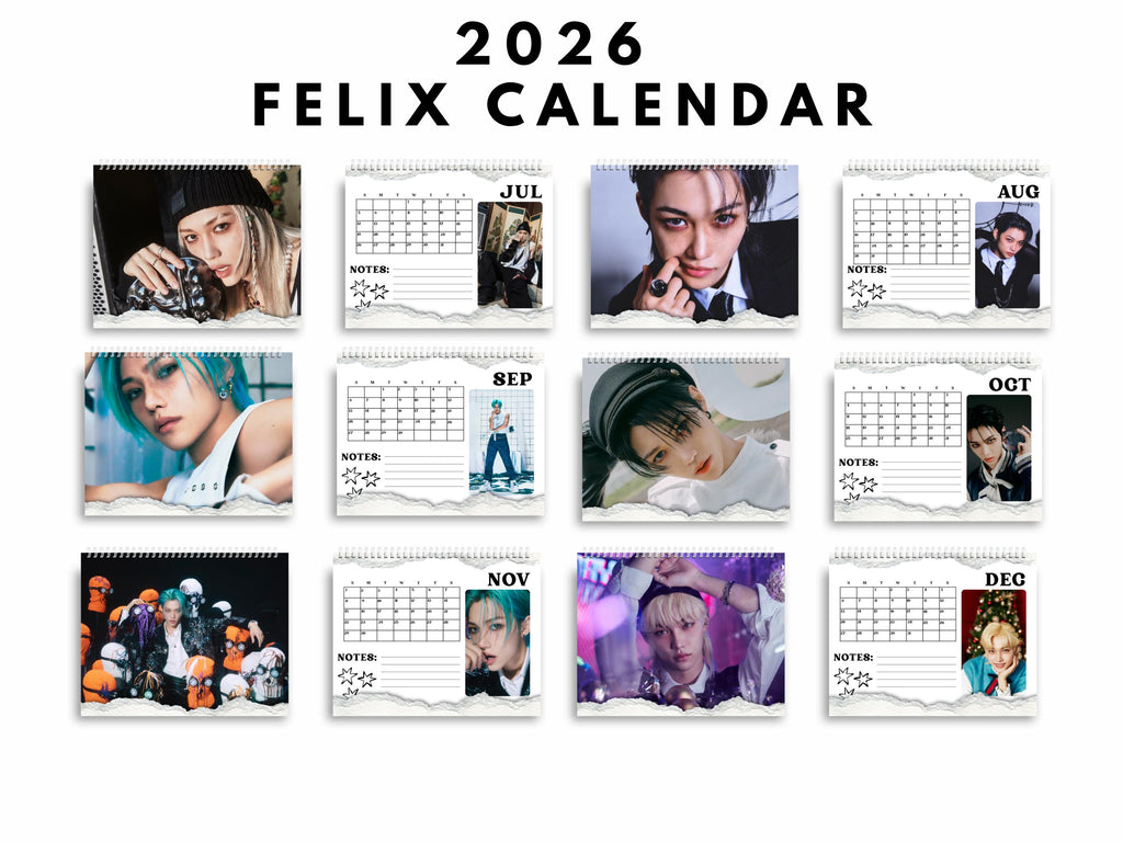 Custom 2026 Felix Stray kids calendar