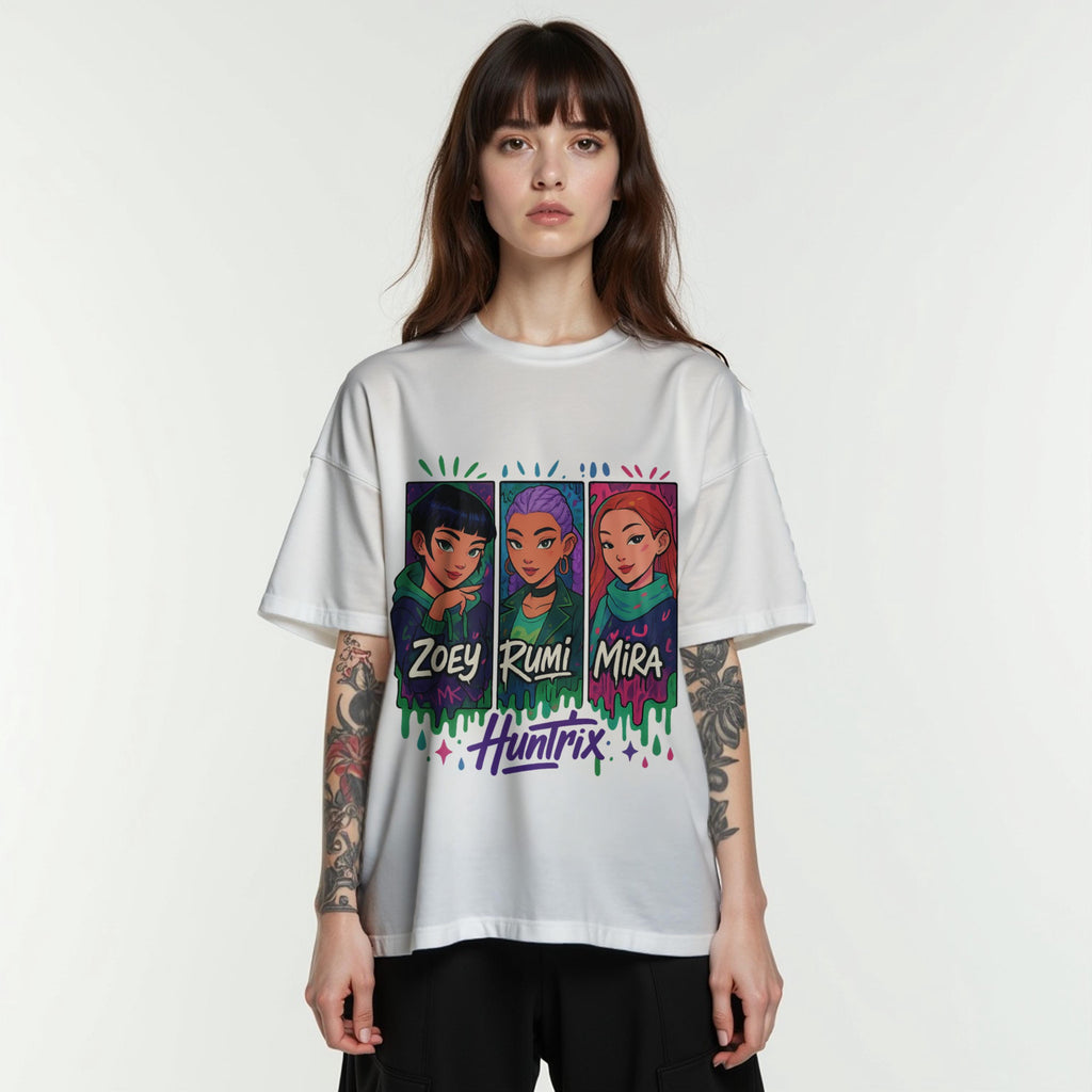 Kpop Demon Hunters T Shirt, Comfort Colors Tee, Huntrix Girl Shirt, Gift for Kpop Fan, Mira Rumi Joey, Idol Group, Huntrix Merch