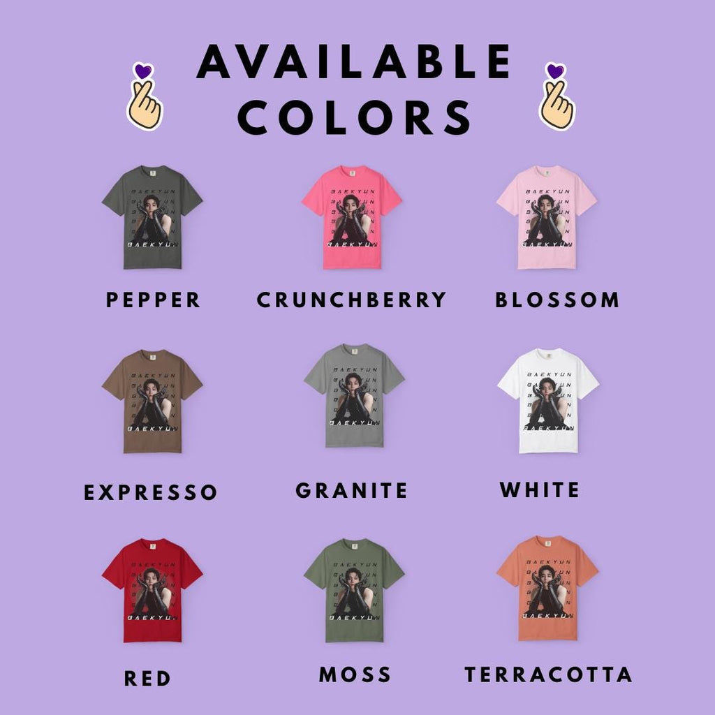 Baekhyun Kpop Comfort Colors Tee: Oversized EXO Fan Shirt